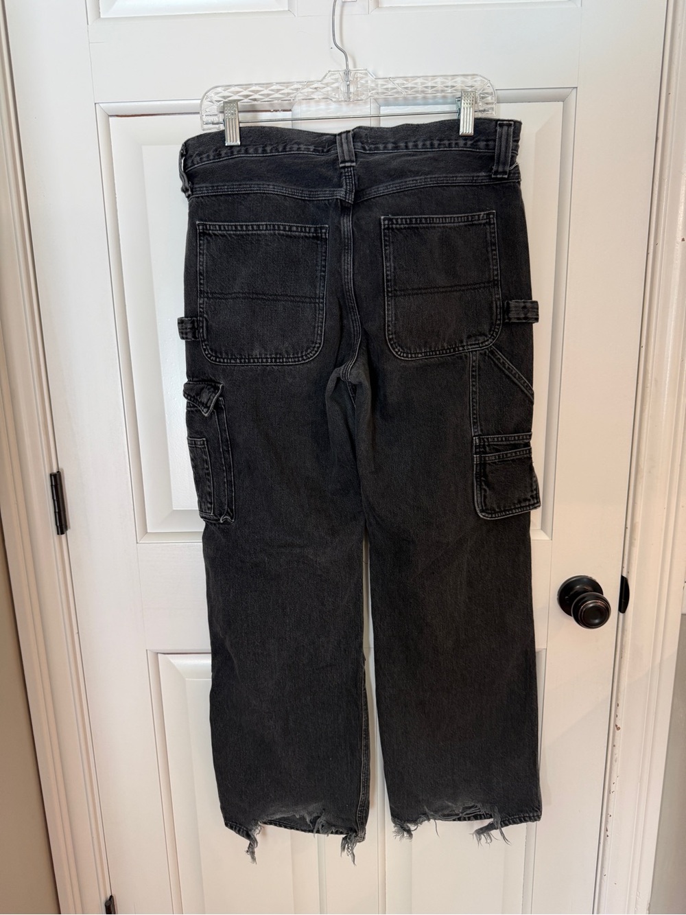 Agolde Neri Cargo Jeans Black wash Wide Leg Utility 25483 - Picture 10 of 16
